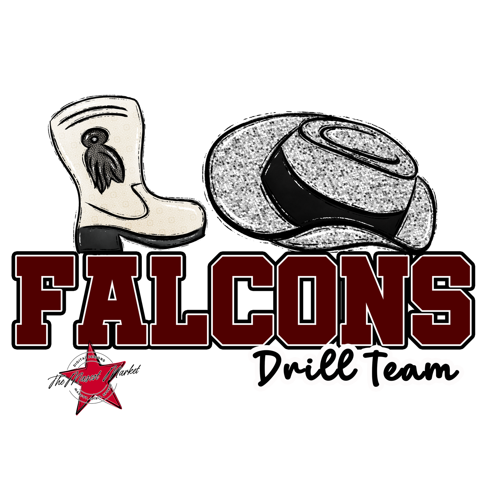 Falcons Varsity Drillteam-Maroon