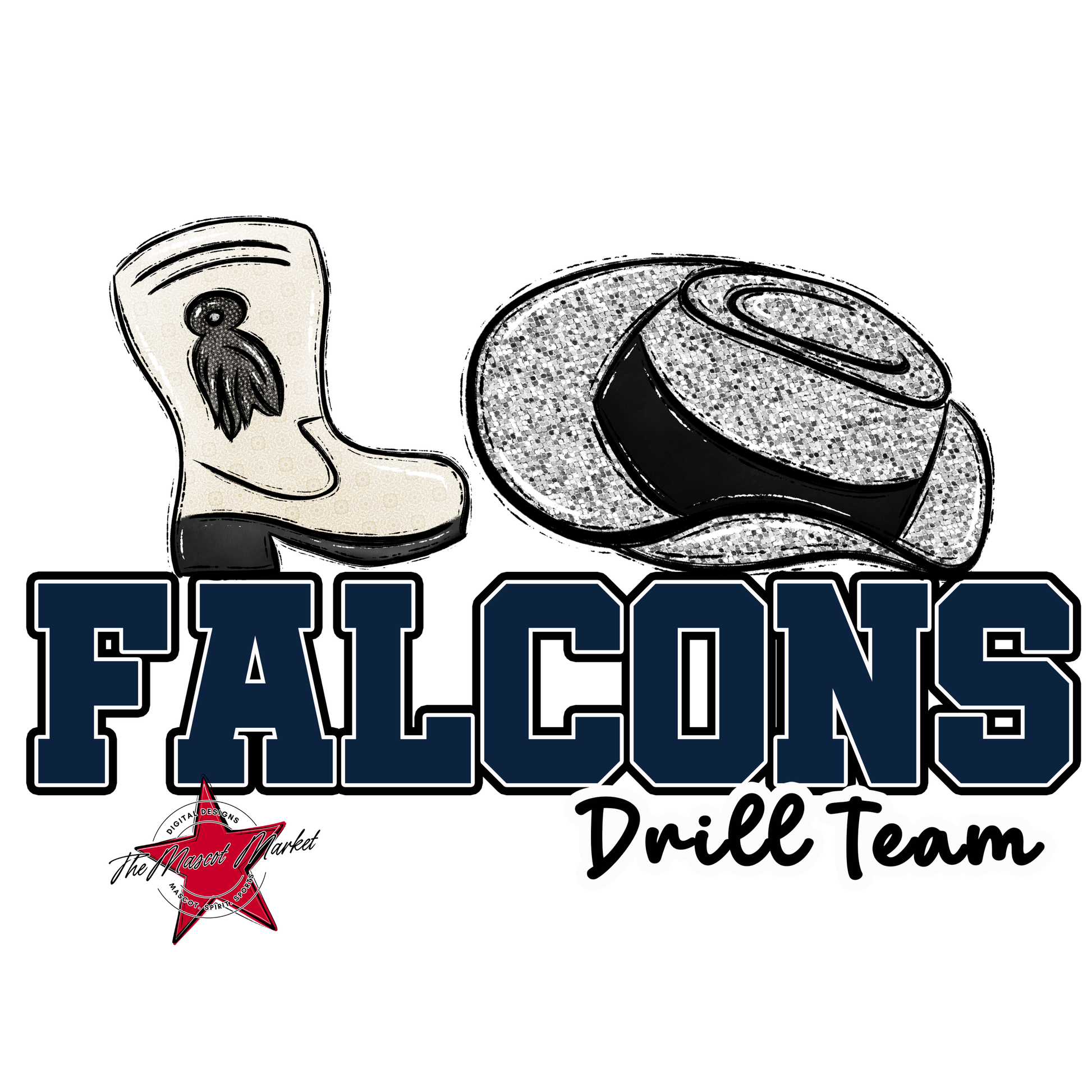 Falcons Varsity Drillteam-Navy