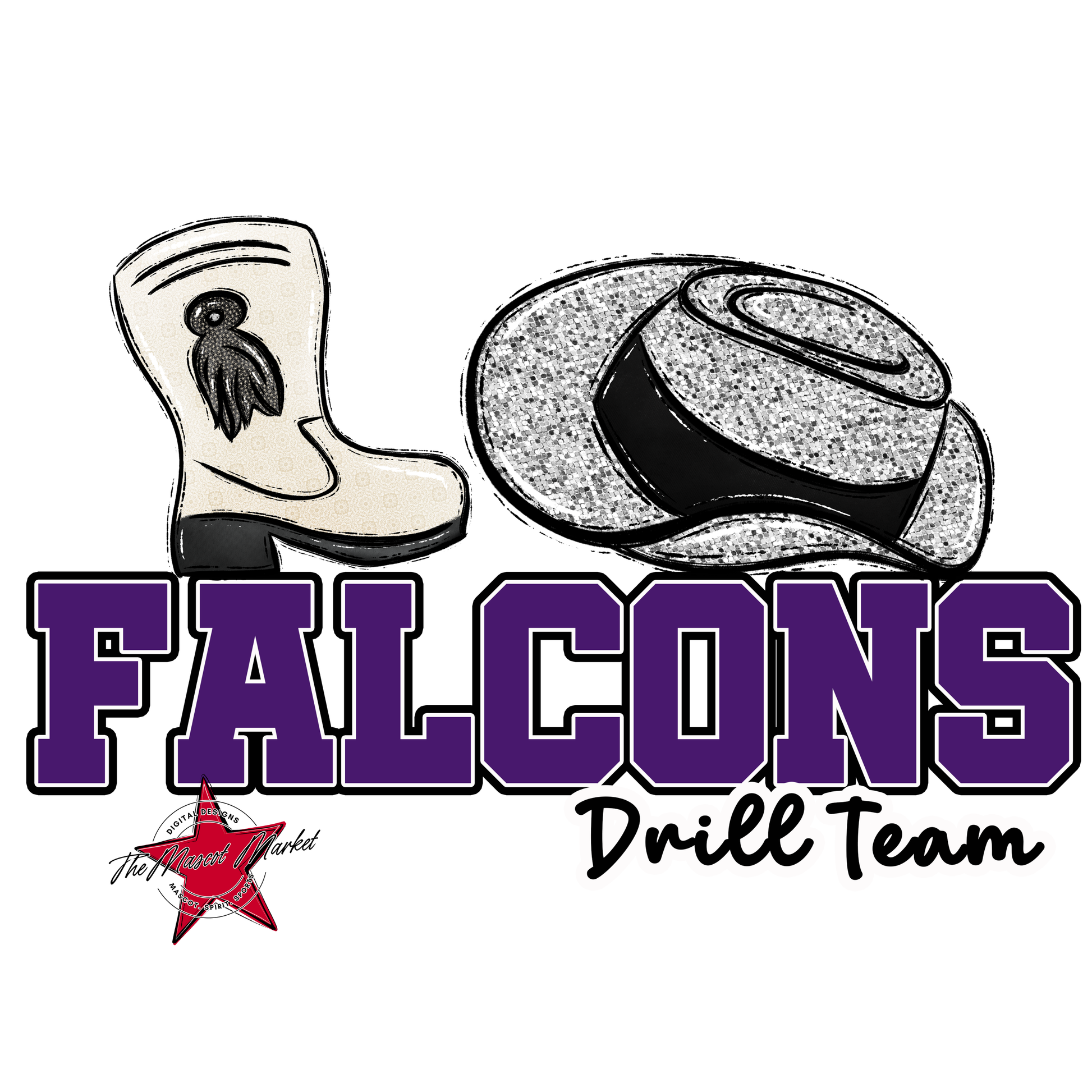 Falcons Varsity Drillteam-Purple