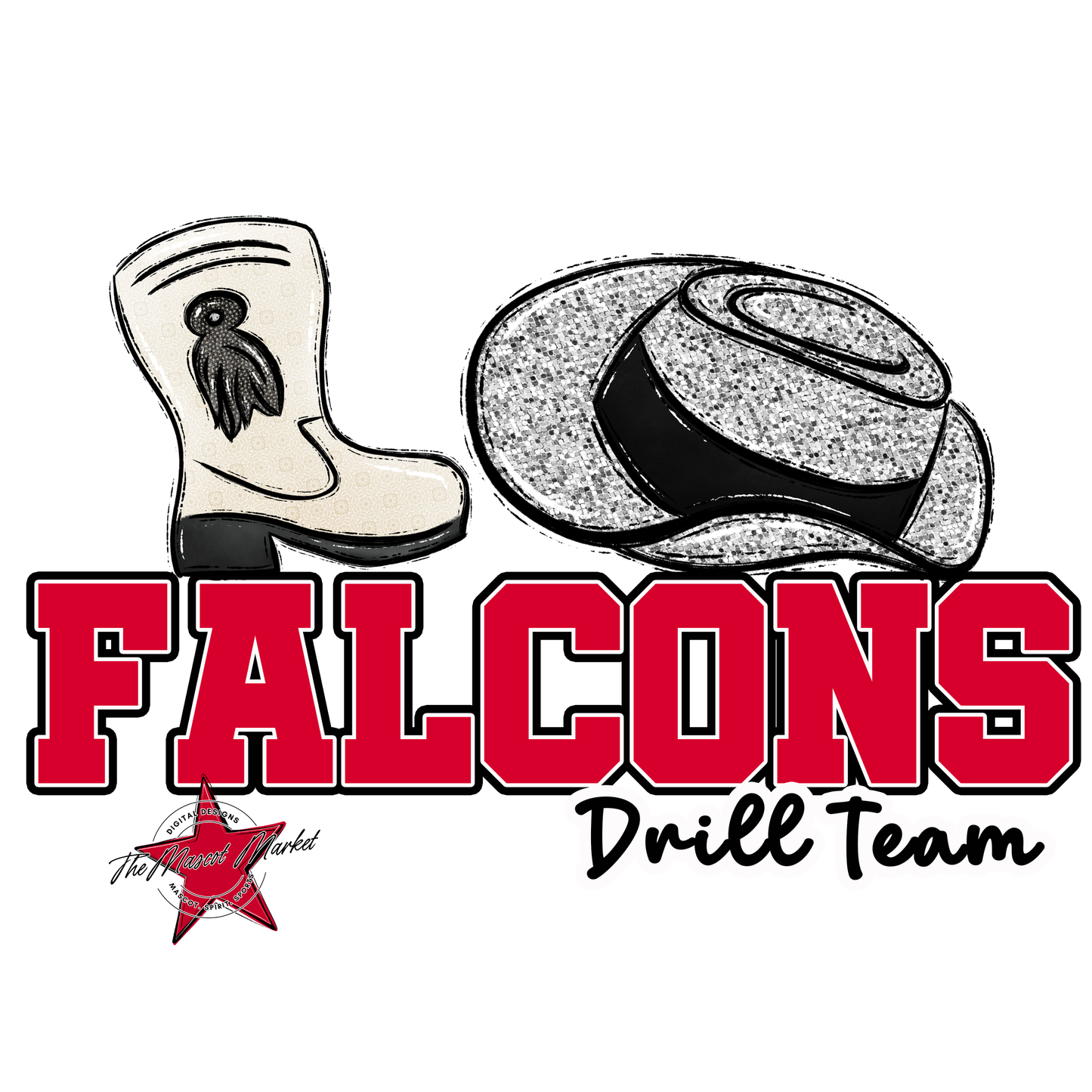 Falcons Varsity Drillteam-Red