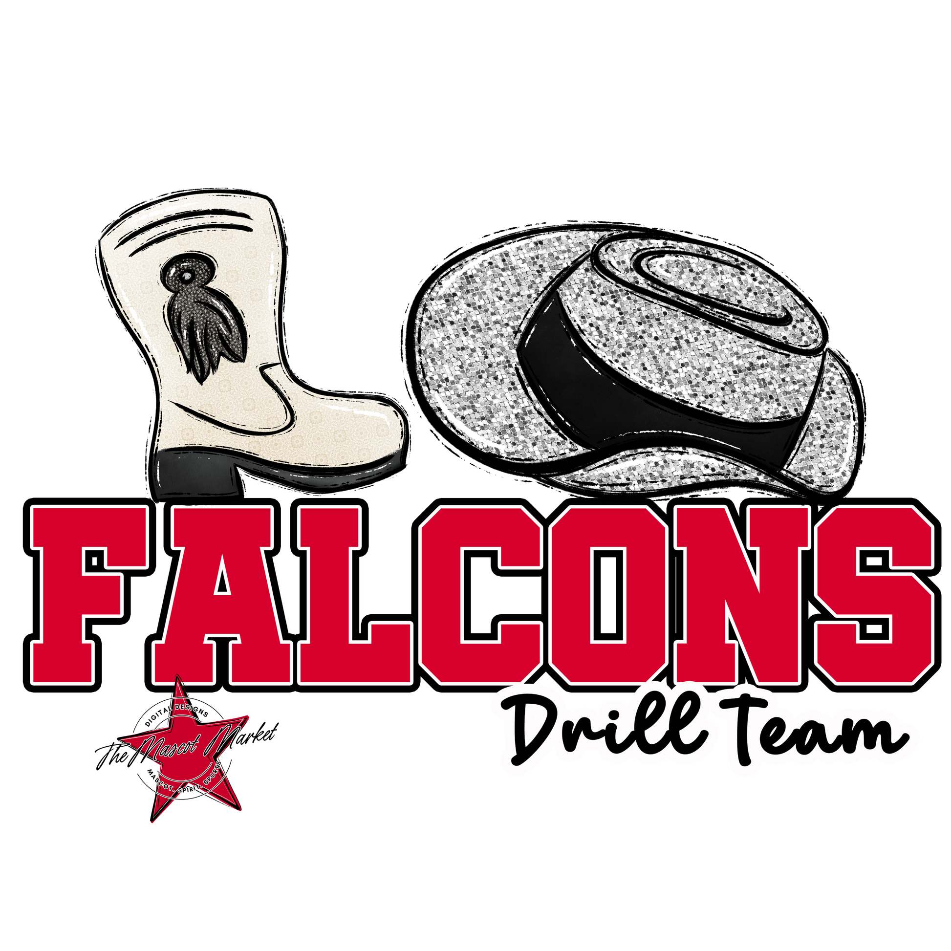 Falcons Varsity Drillteam-Red