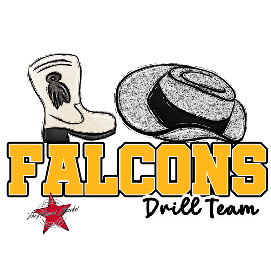 Falcons Varsity Drillteam-Yellow