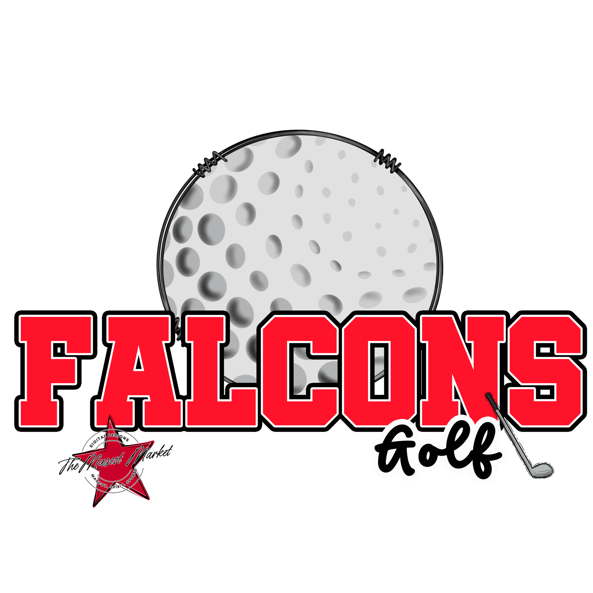Falcons Varsity Golf-Bright Red