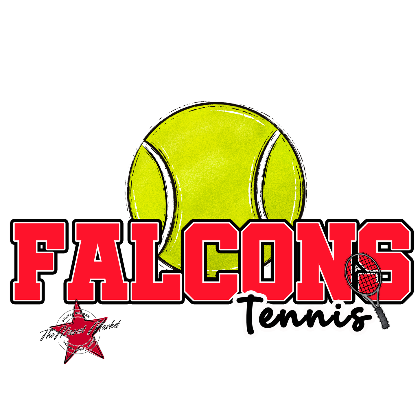 Falcons Varsity Tennis-Bright Red
