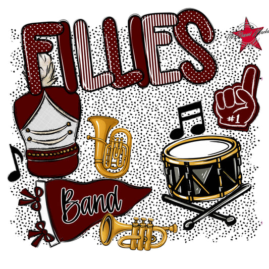 Fillies Band Spirit-Maroon