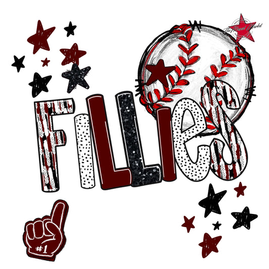 Fillies Baseball Scrape-Maroon