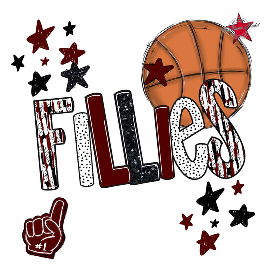 Fillies Basketball Scrape-Maroon