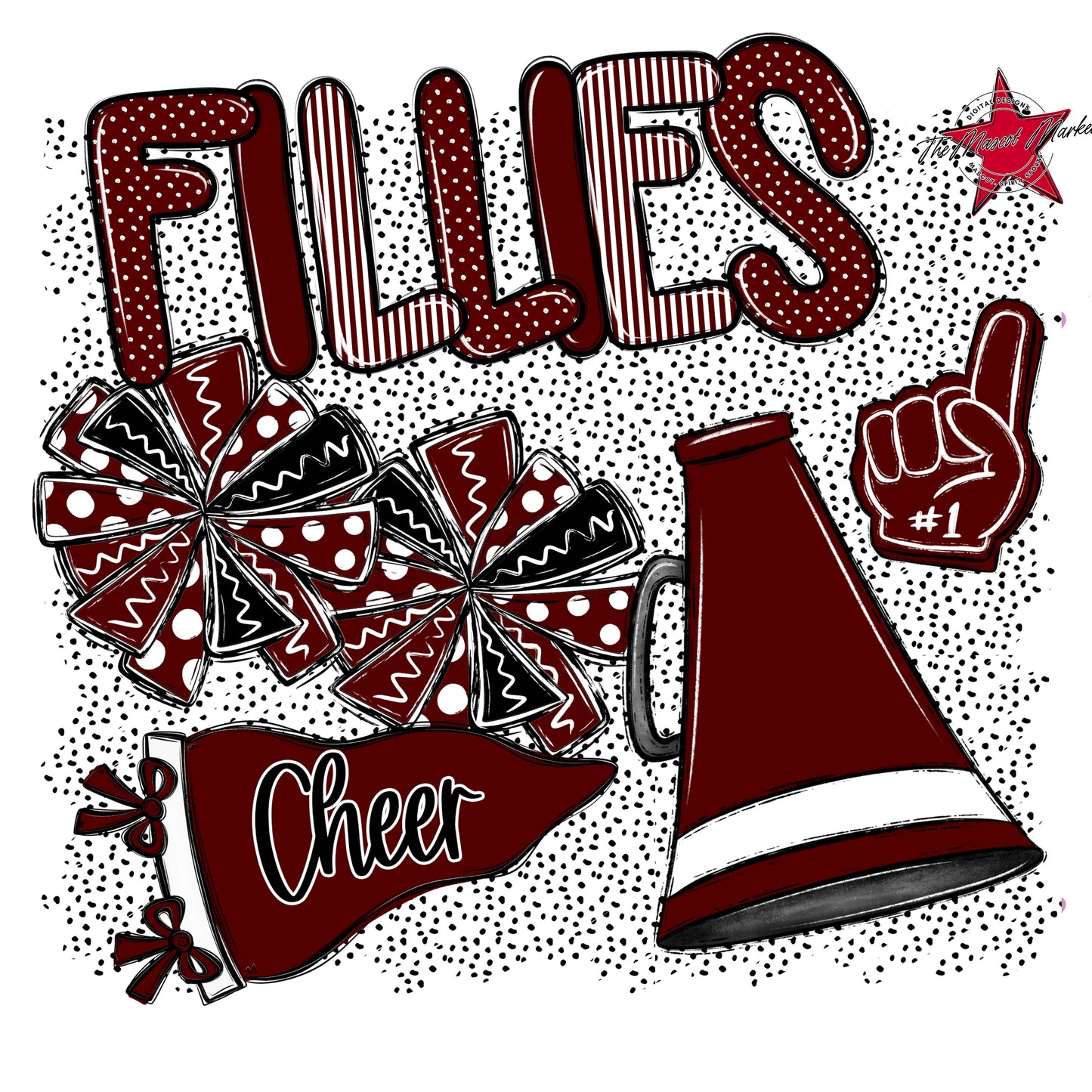 Fillies Cheer Spirit-Maroon