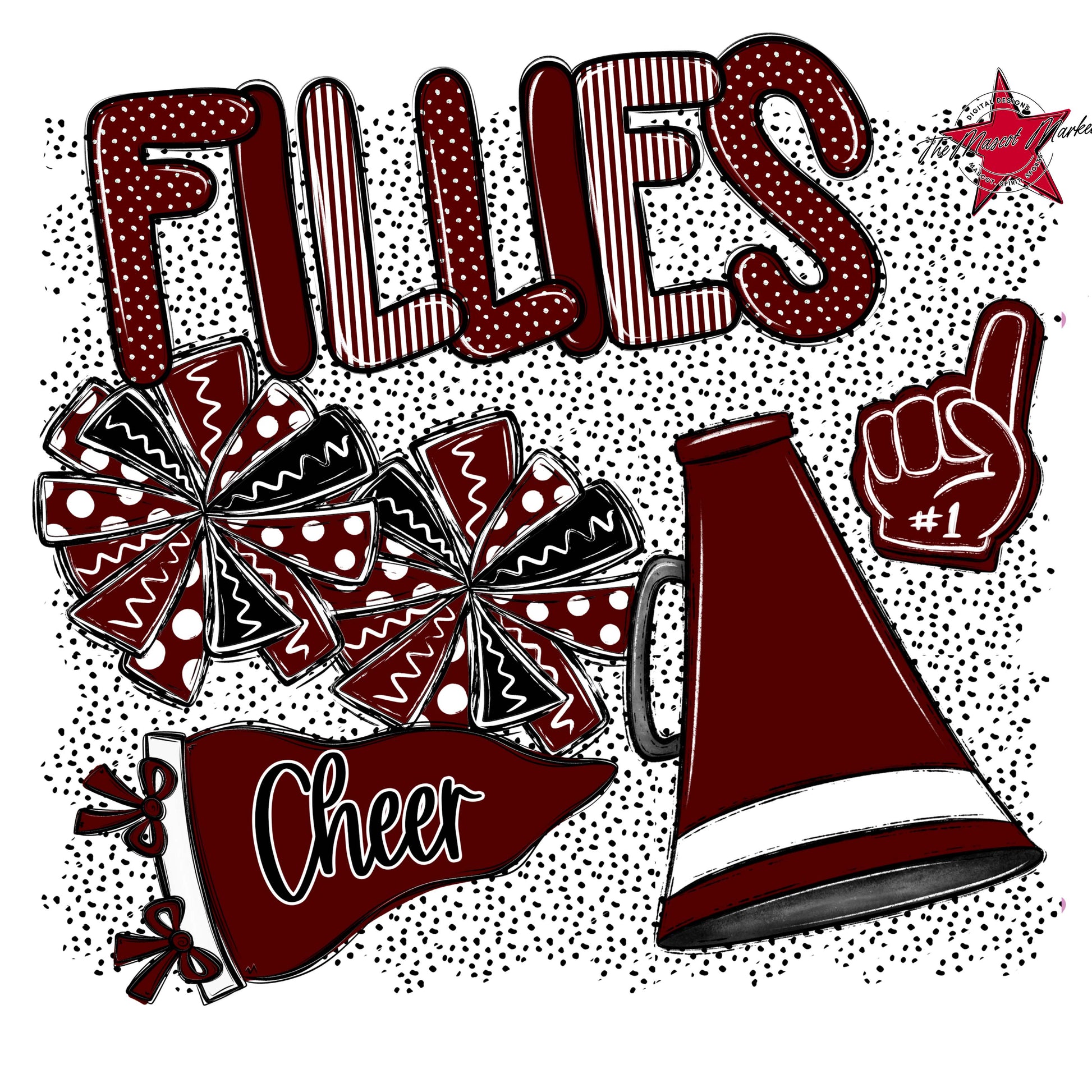 Fillies Cheer Spirit-Maroon
