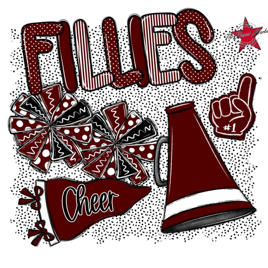 Fillies Cheer Spirit-Maroon