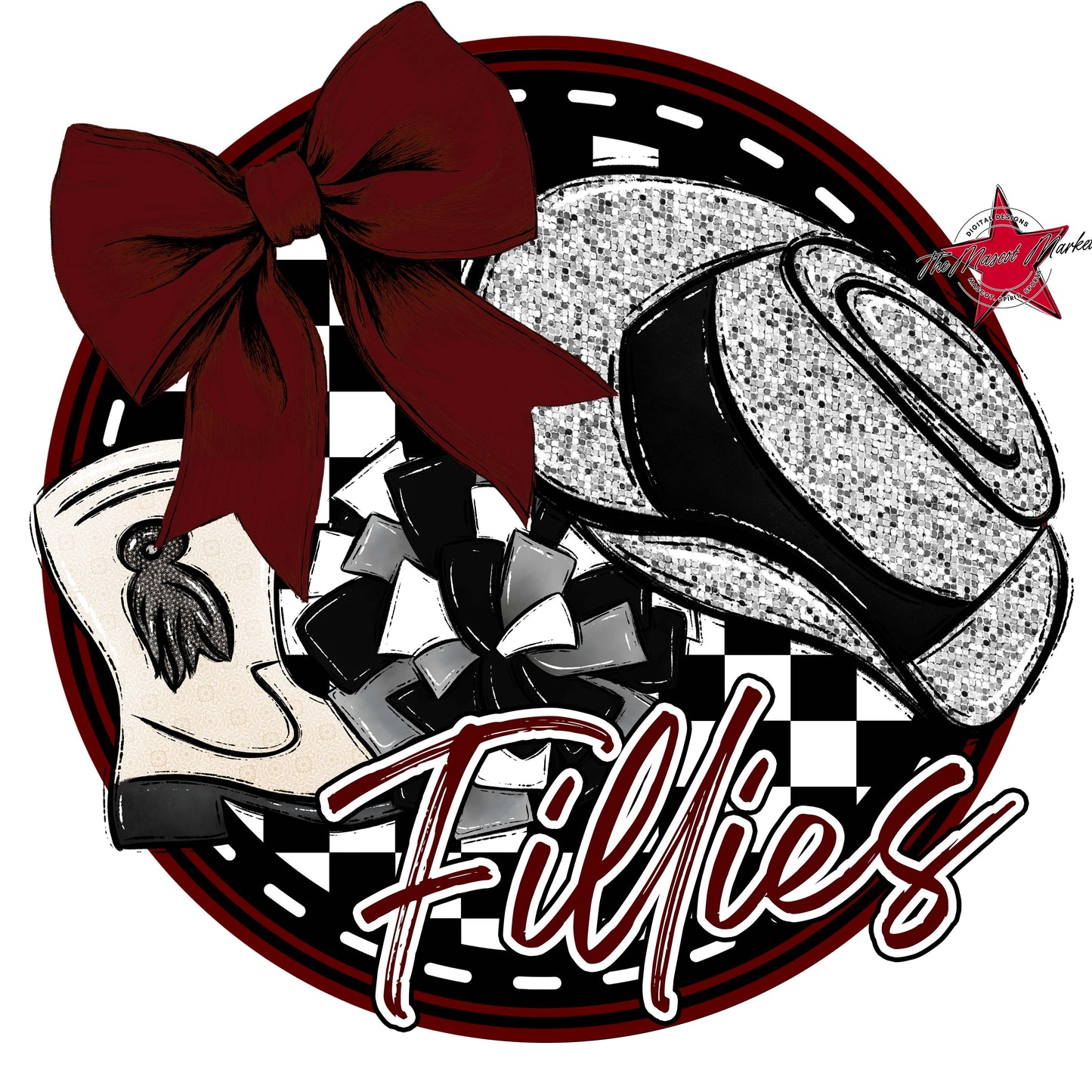 Fillies Circle Drillteam Design-Maroon