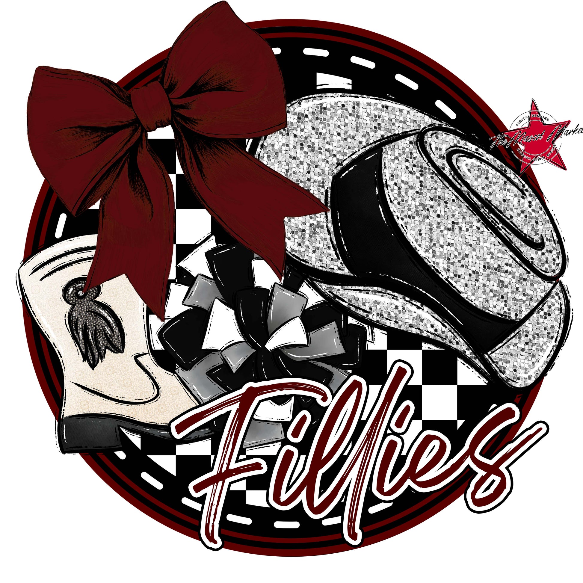 Fillies Circle Drillteam Design-Maroon