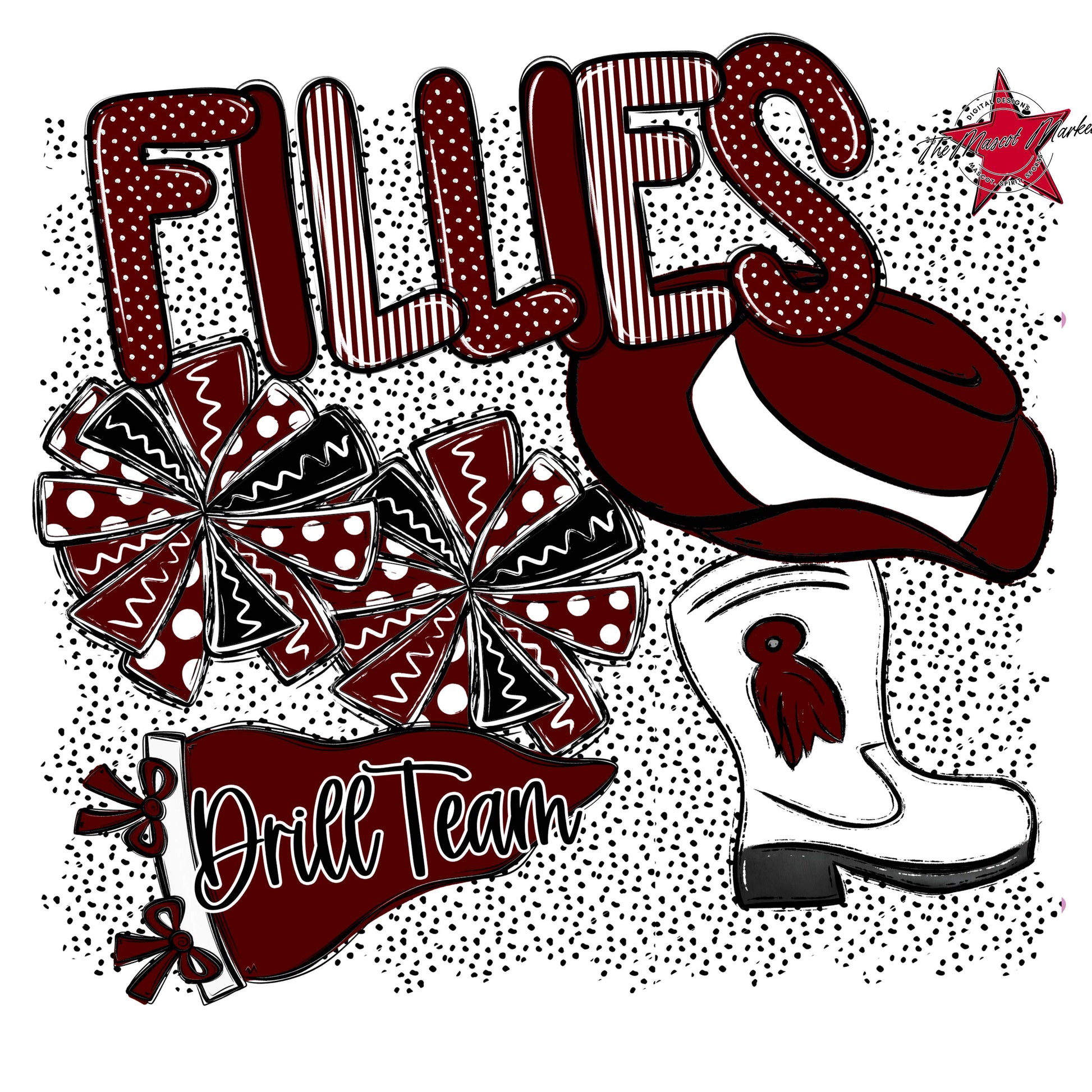 Fillies Drillteam Spirit-Maroon