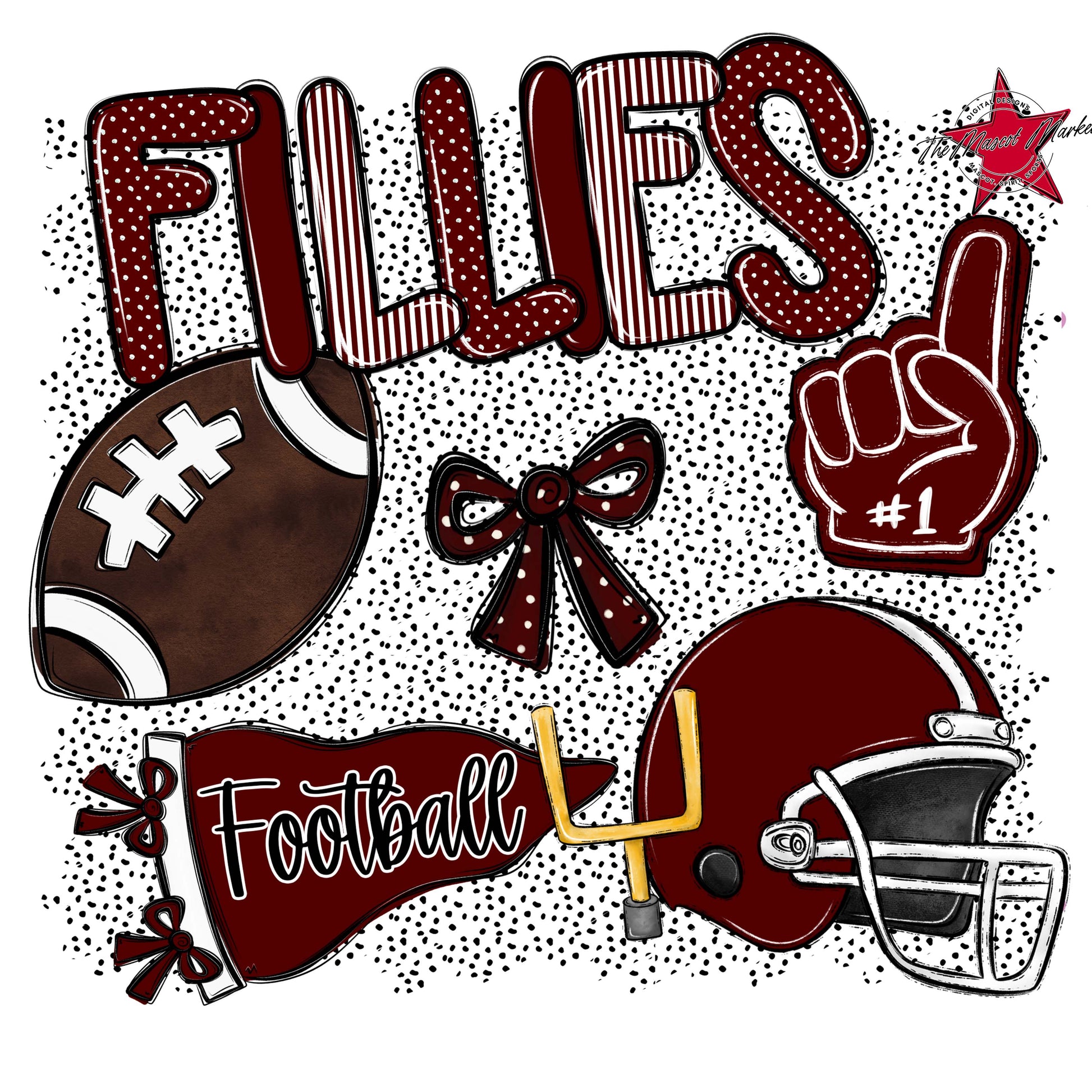 Fillies Football Spirit-Maroon