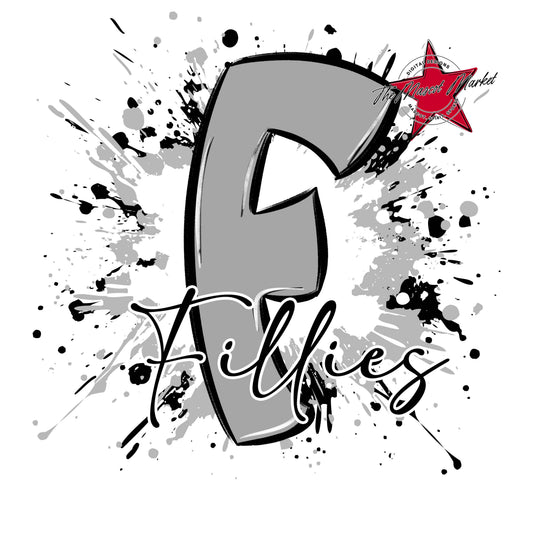 Fillies Mascot Splatter-Grey