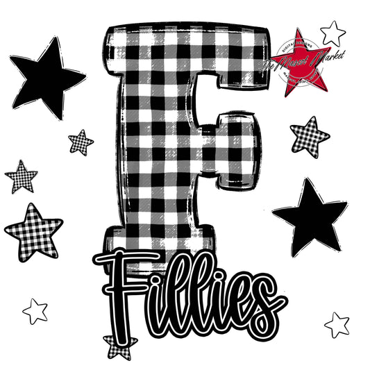 Fillies Plaid Star Design-Black