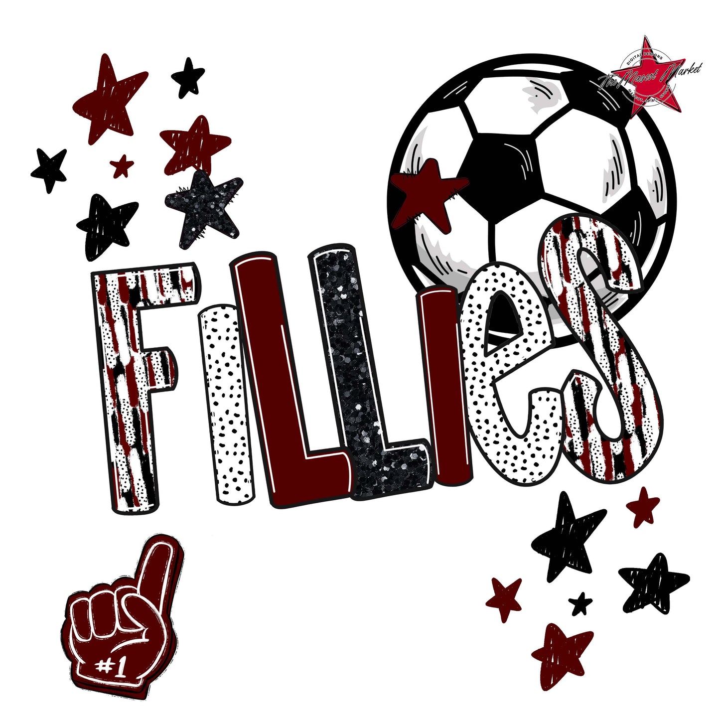 Fillies Soccer Scrape-Maroon