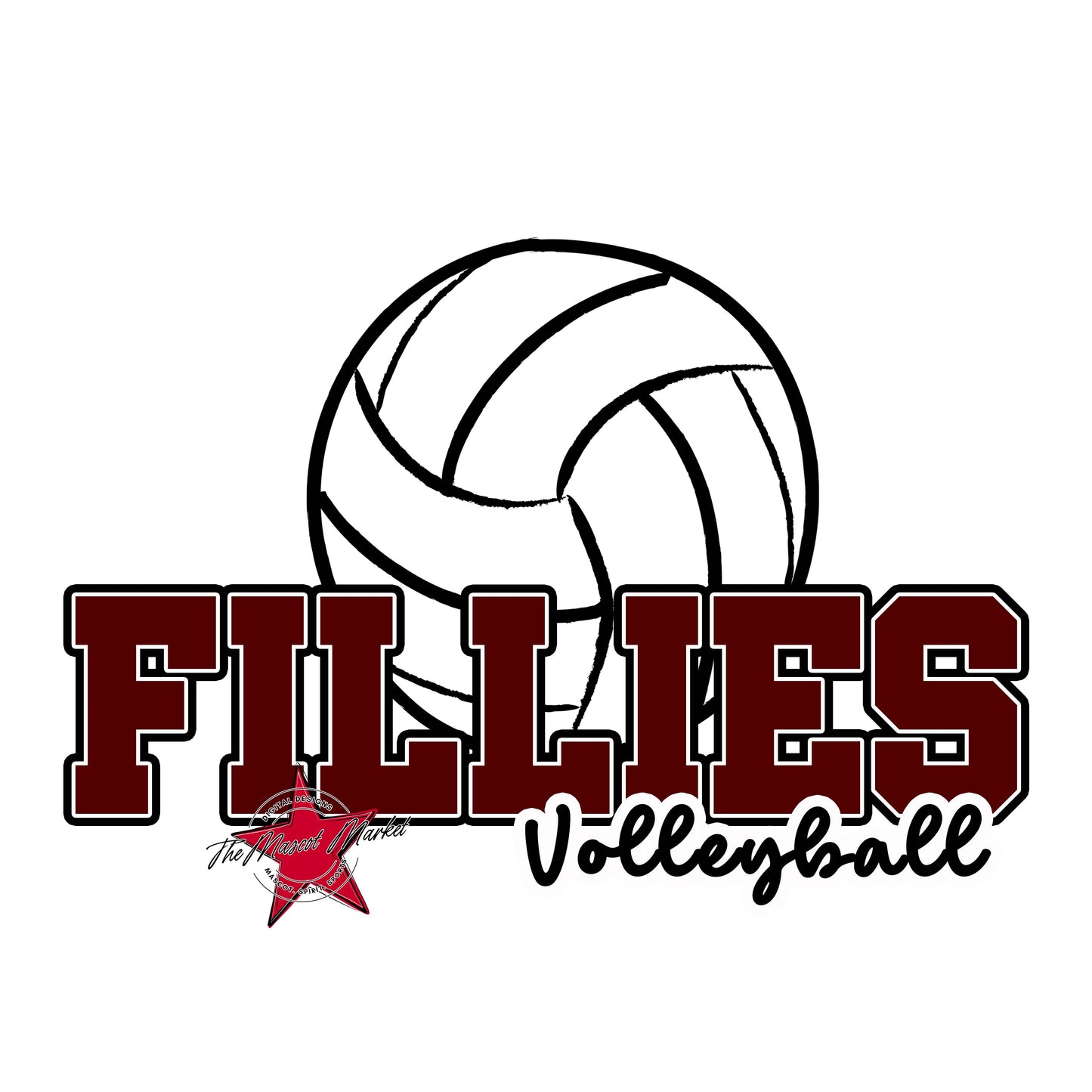 Fillies Varsity Volleyball-Maroon