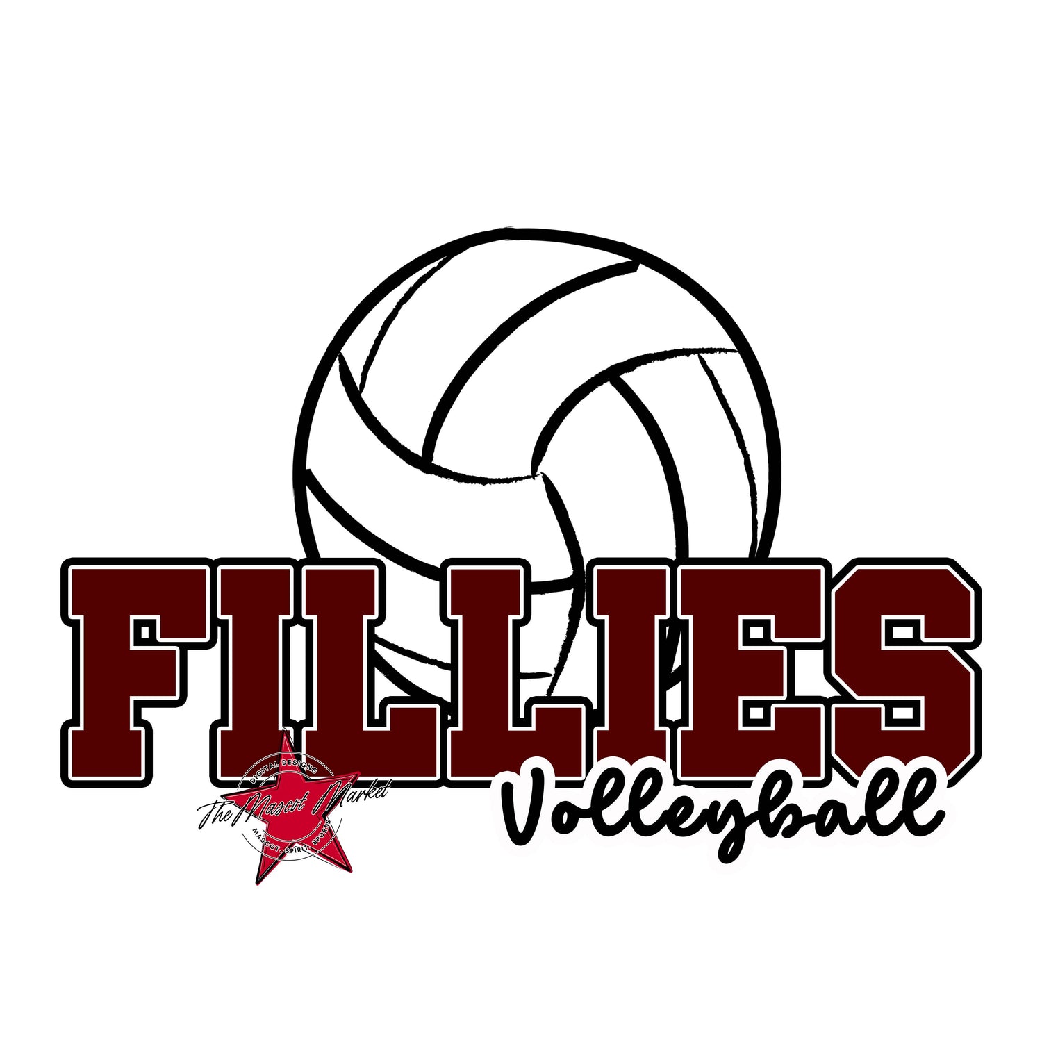 Fillies Varsity Volleyball-Maroon