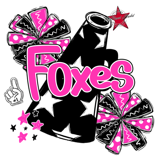 Foxes Alpha Megaphone Design-Pink