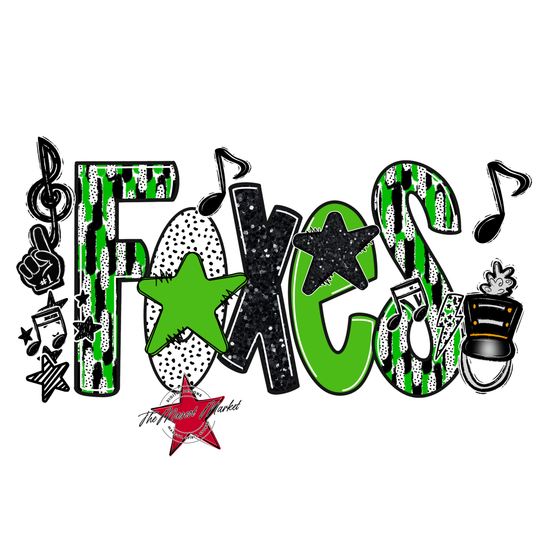 Foxes Band Scrape-Bright Green