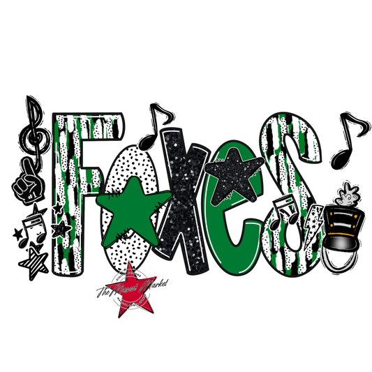 Foxes Band Scrape-Kelly Green