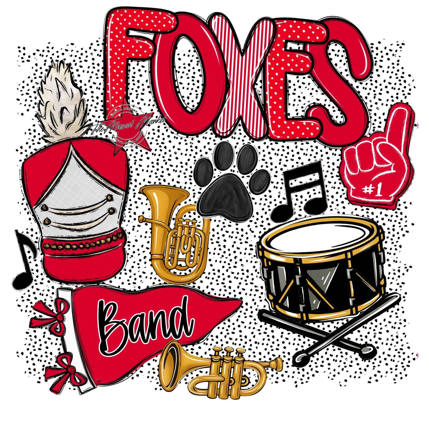 Foxes Band Spirit-Red