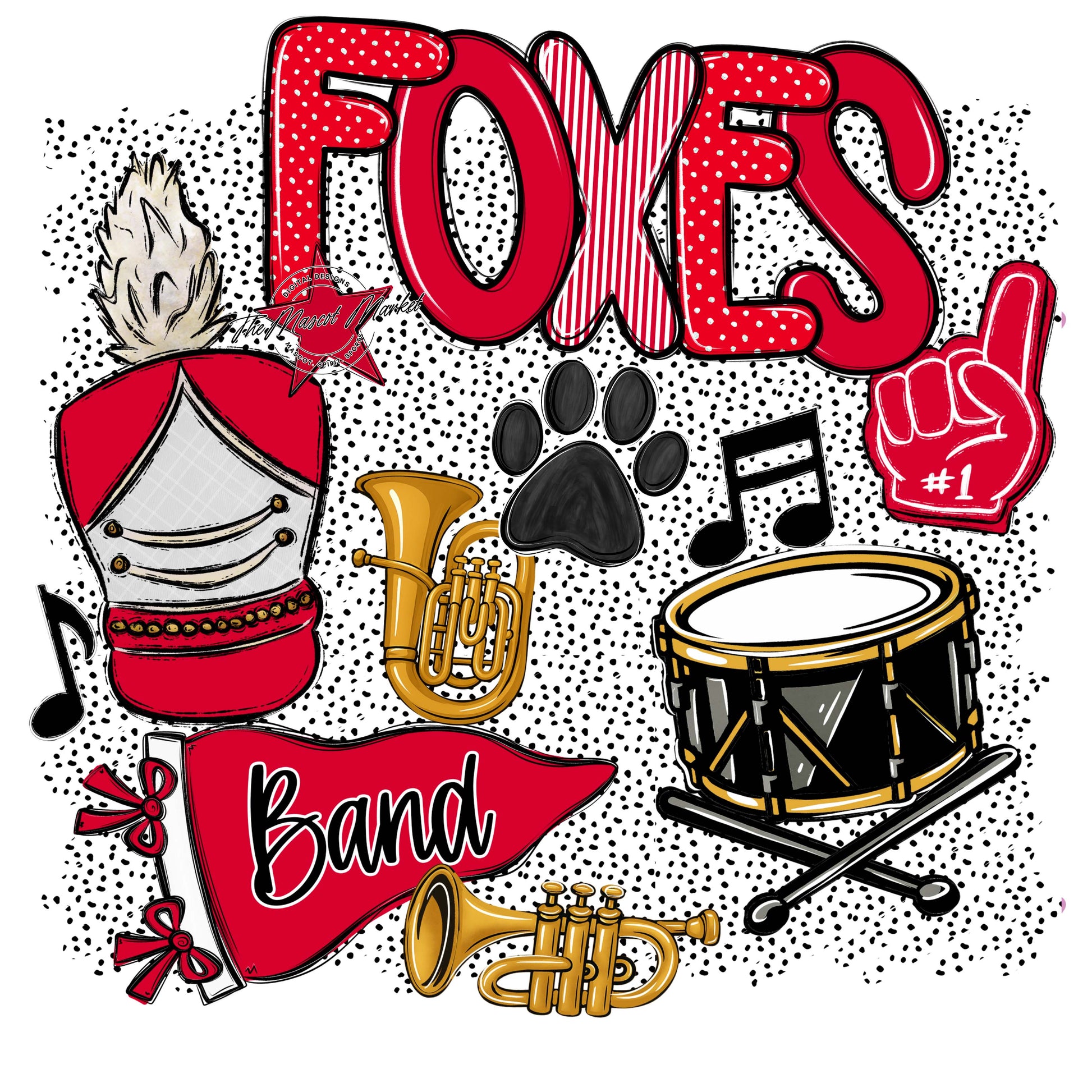 Foxes Band Spirit-Red