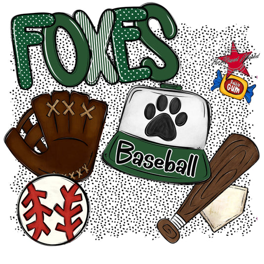 Foxes Baseball Spirit-Green