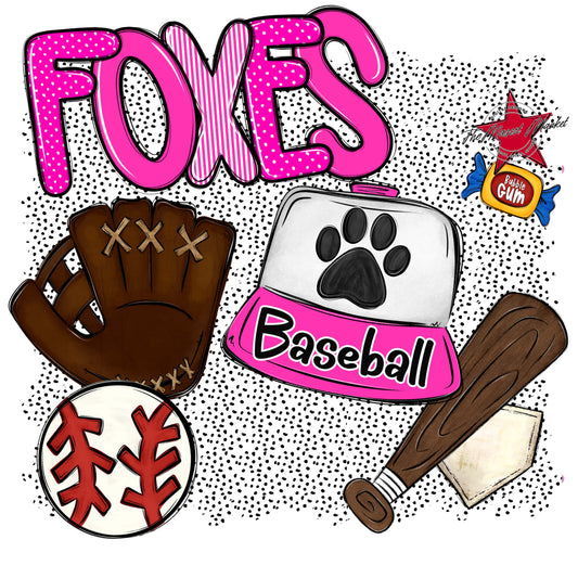 Foxes Baseball Spirit-Pink