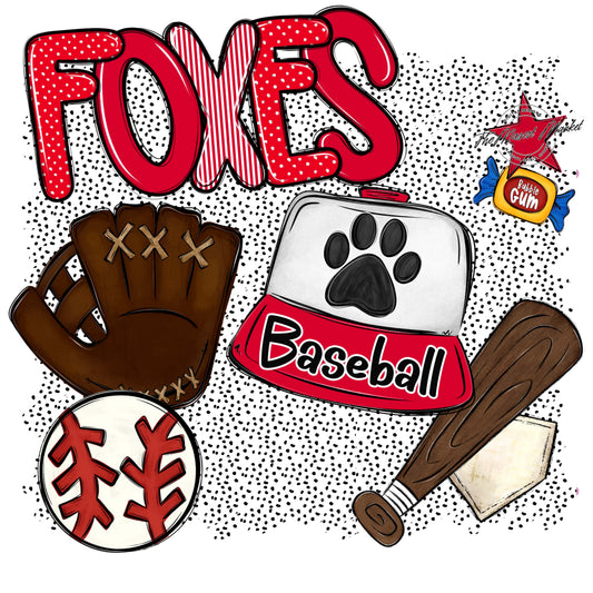 Foxes Baseball Spirit-Red