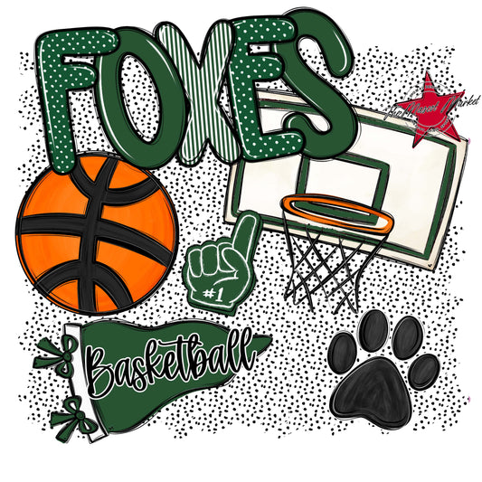 Foxes Basketball Spirit-Green