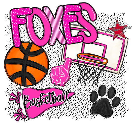 Foxes Basketball Spirit-Pink