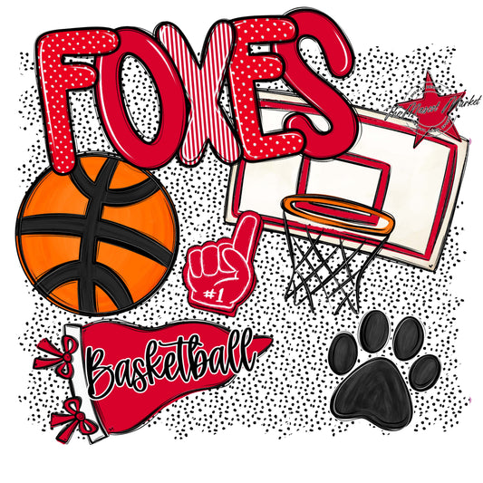 Foxes Basketball Spirit-Red