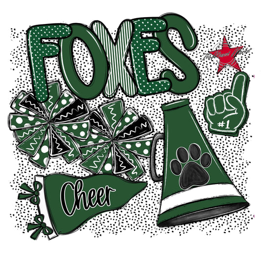 Foxes Cheer Spirit-Green