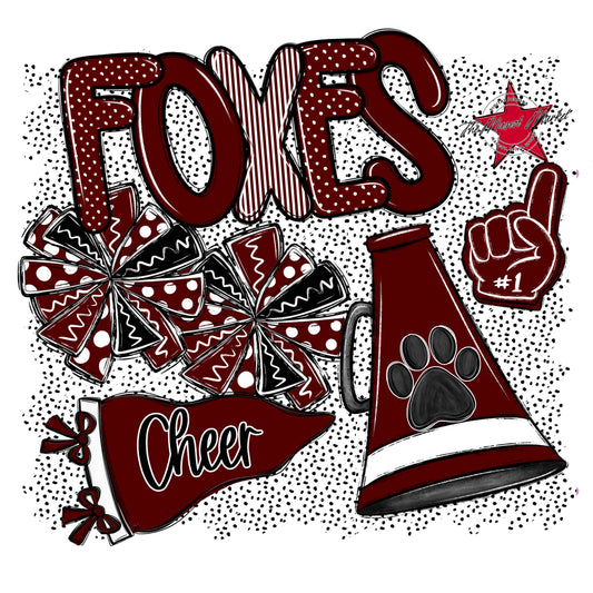 Foxes Cheer Spirit-Maroon