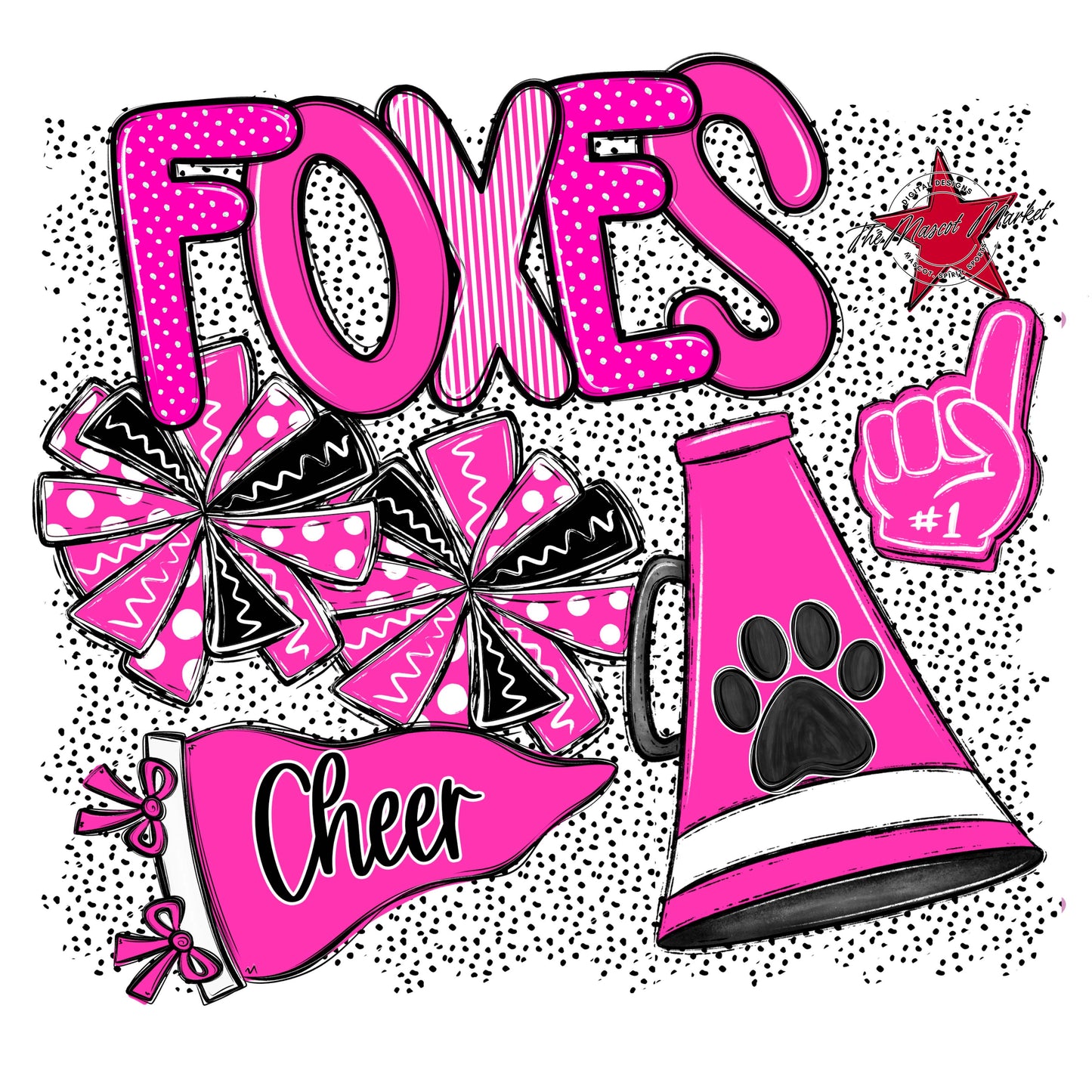 Foxes Cheer Spirit-Pink