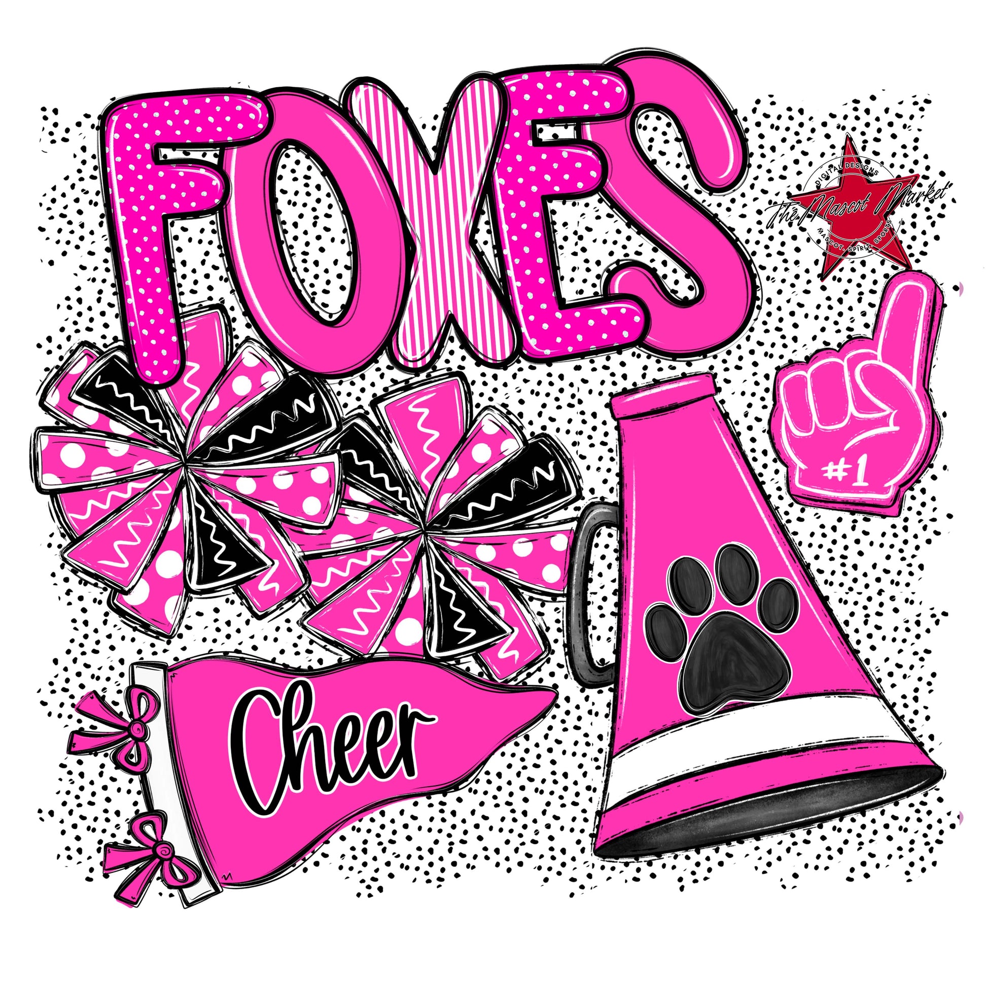 Foxes Cheer Spirit-Pink