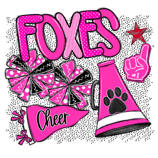 Foxes Cheer Spirit-Pink