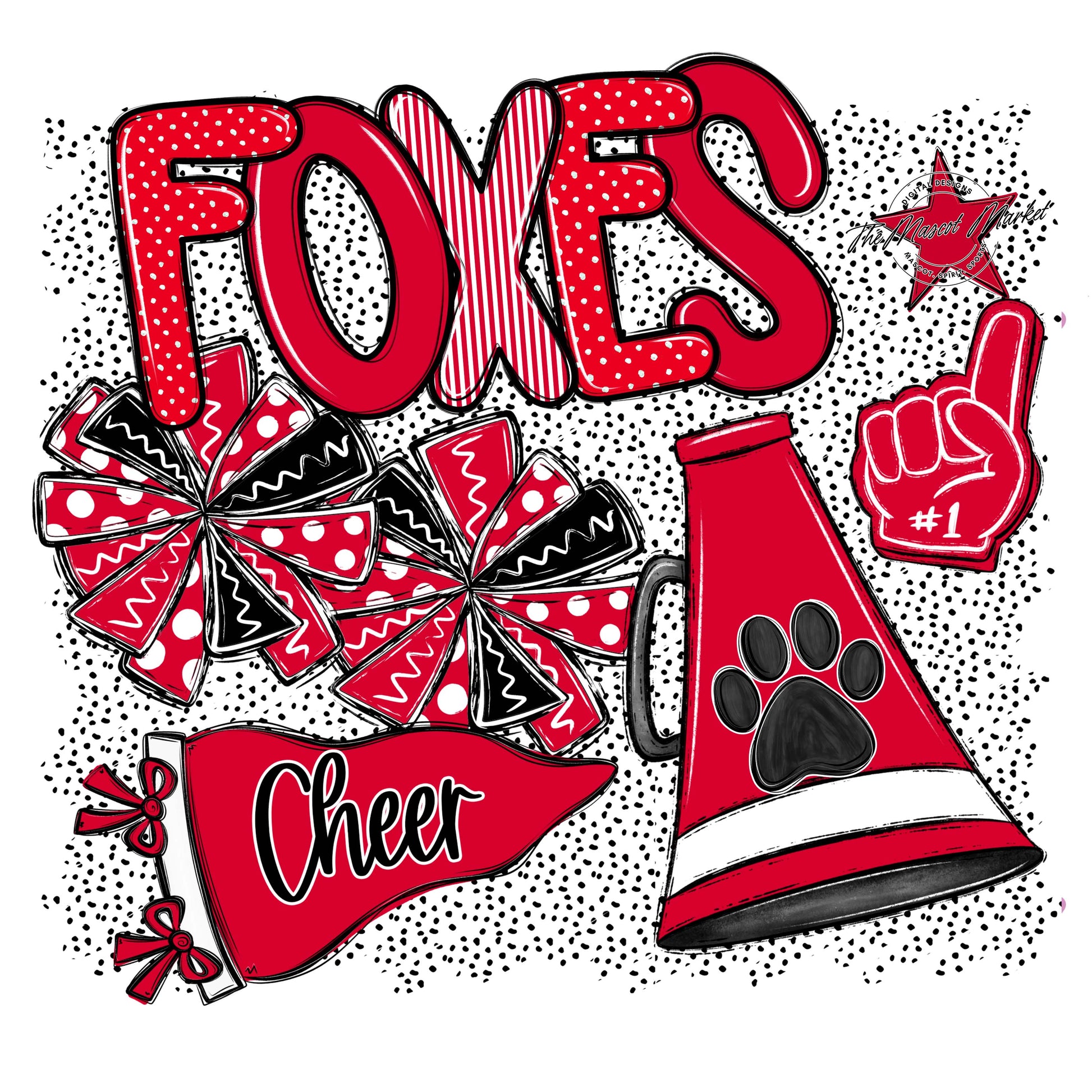 Foxes Cheer Spirit-Red