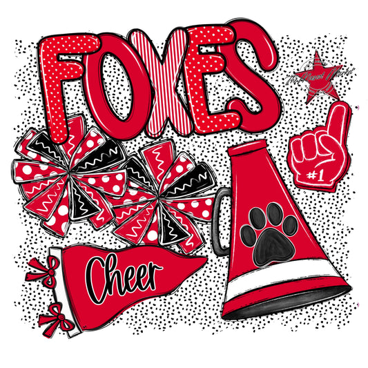 Foxes Cheer Spirit-Red