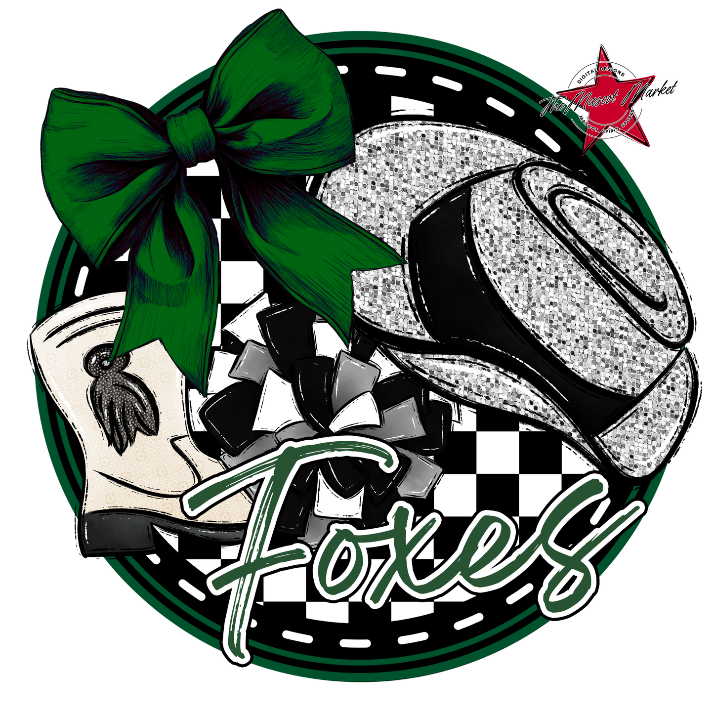 Foxes Circle Drillteam Design-Green