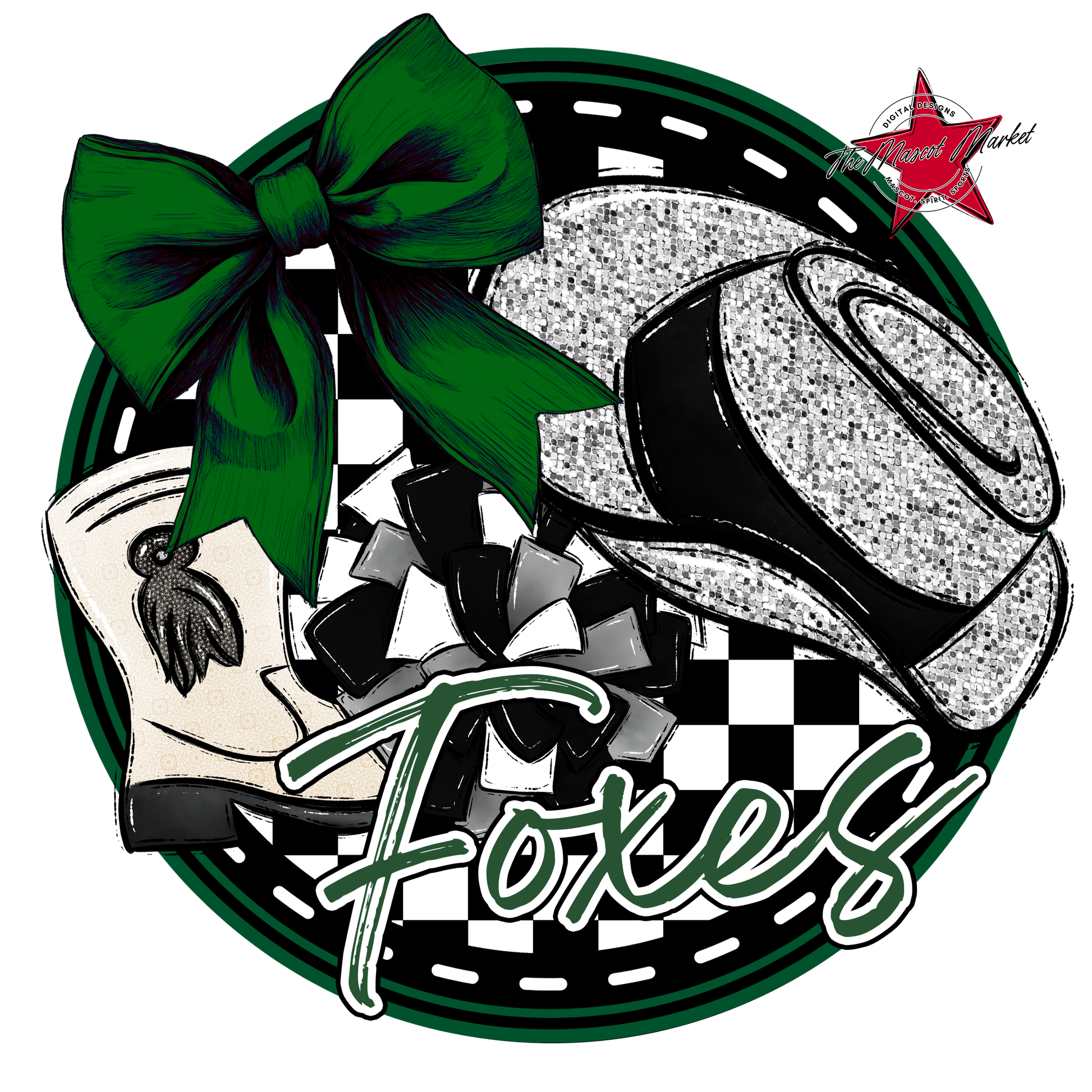 Foxes Circle Drillteam Design-Green