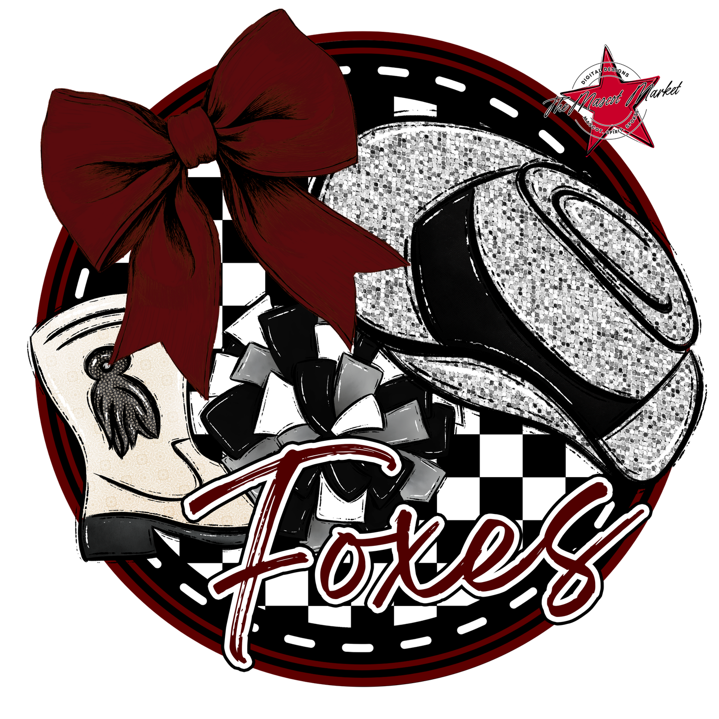Foxes Circle Drillteam Design-Maroon
