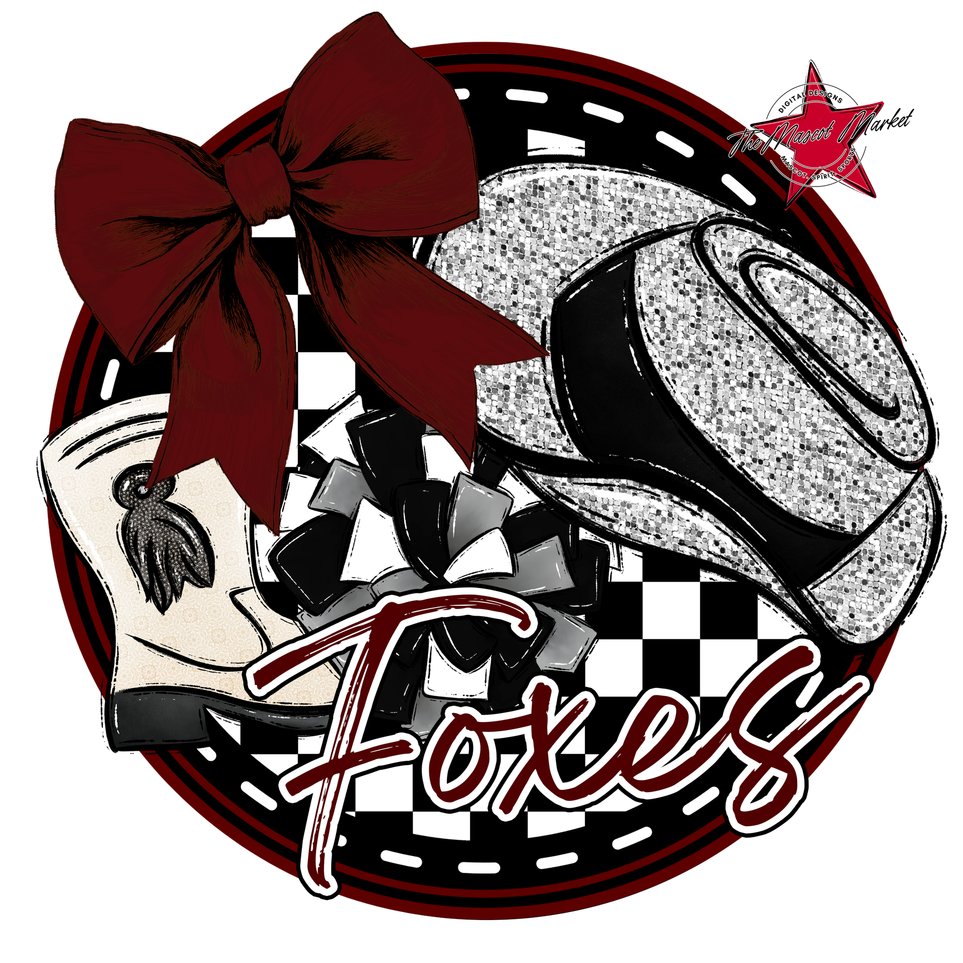 Foxes Circle Drillteam Design-Maroon