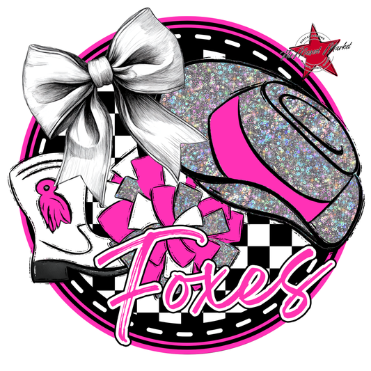 Foxes Circle Drillteam Design-Pink
