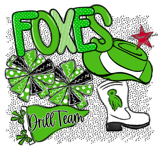 Foxes Drillteam Spirit-Bright Green