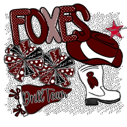 Foxes Drillteam Spirit-Maroon