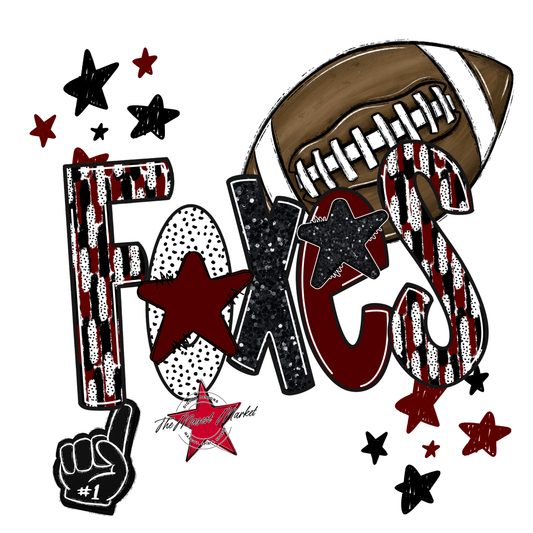 Foxes Football Scrape-Maroon
