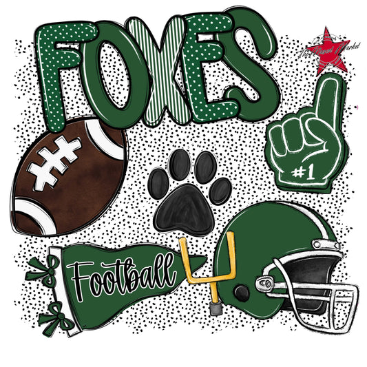 Foxes Football Spirit-Green